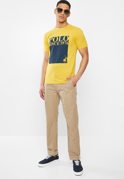 POLO - Brandon block print tee - mustard