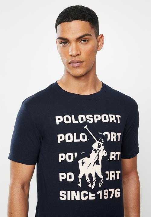 POLO - Sport Gary stack logo tee - navy