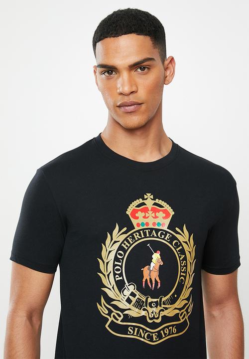 POLO - Julias big crest crew neck tee - black