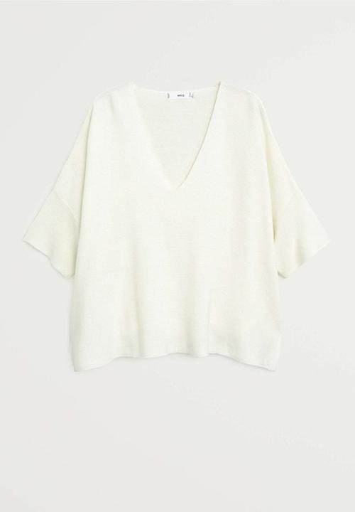 MANGO - Ines sweat top - cream 
