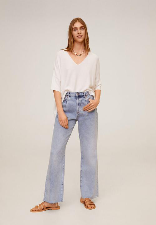 MANGO - Ines sweat top - cream 