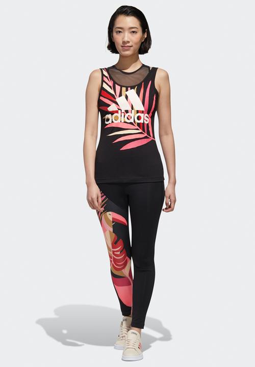 adidas Originals - Farm rio feel brilliant tights - black & pink