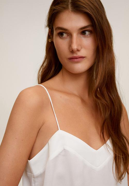 MANGO - Cumin top - white 