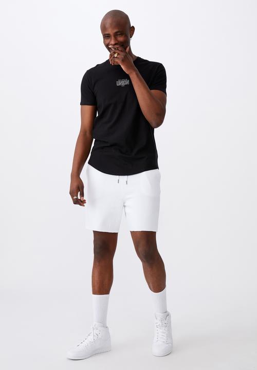 Factorie - Curved graphic T-shirt - black