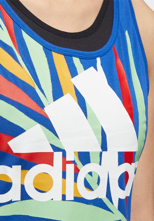 adidas Originals - Farm rio tank top - blue & white