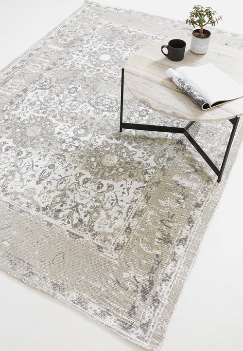 Sixth Floor - Antique printed rug - grey
