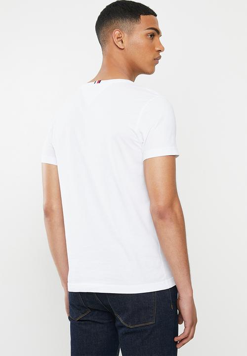 Tommy Hilfiger - Box rwb logo tee - white 