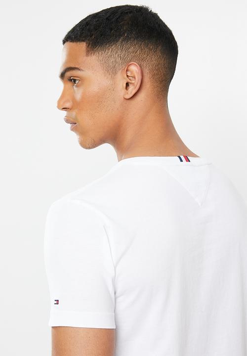 Tommy Hilfiger - Box rwb logo tee - white 
