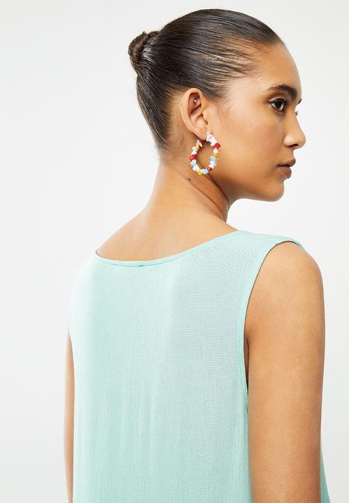 Blake - Crinkle tiered mini dress - blue 