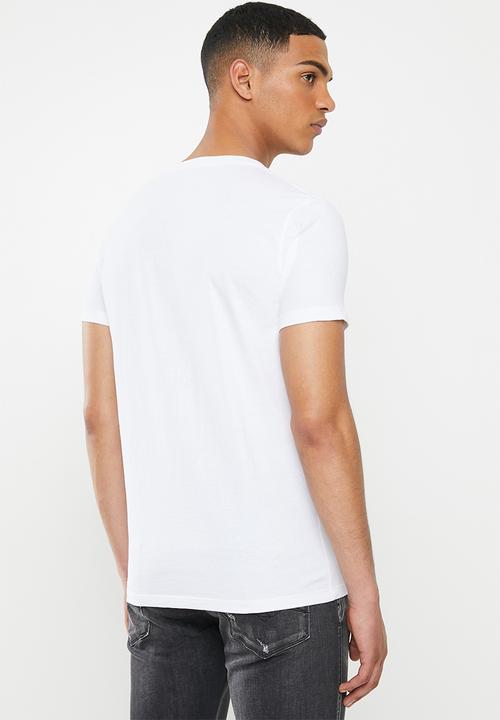 Replay - White foil print tee - white