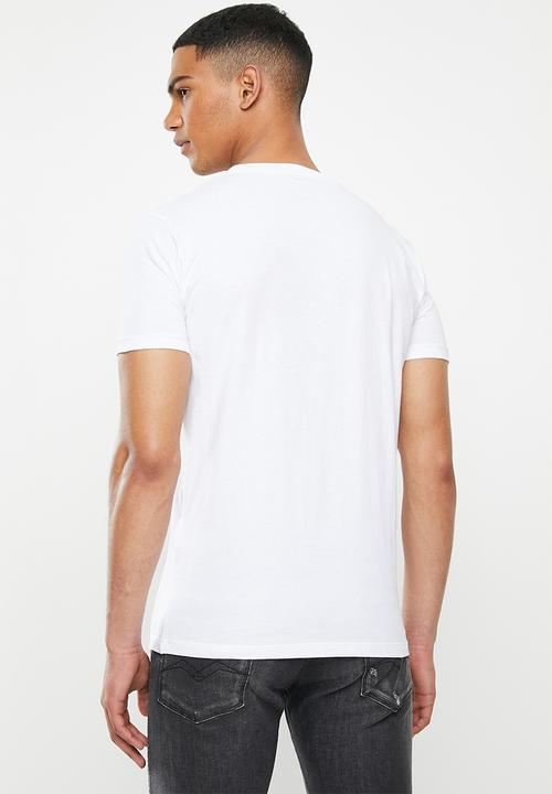 Replay - White center chest logo tee - white