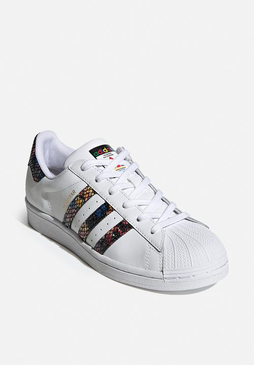 adidas Originals - Superstar shoes - cloud white / core black / red