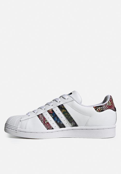 adidas Originals - Superstar shoes - cloud white / core black / red