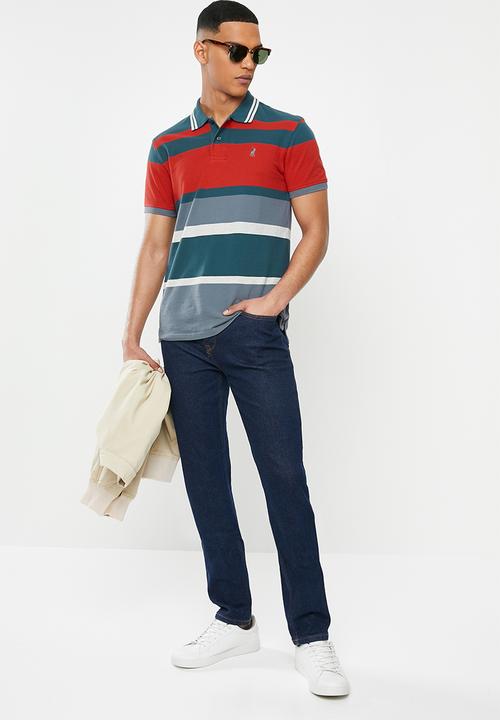 POLO - Jule stripe custom fit golfer - multi