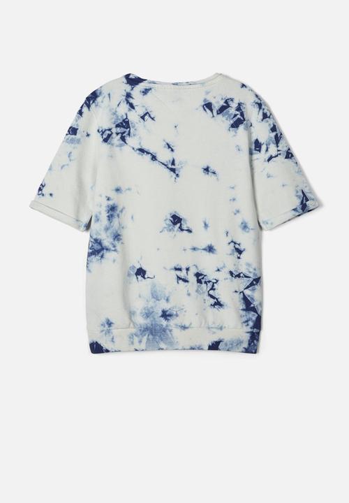 Name It - Alifax tie dye sweat top - vintage indigo