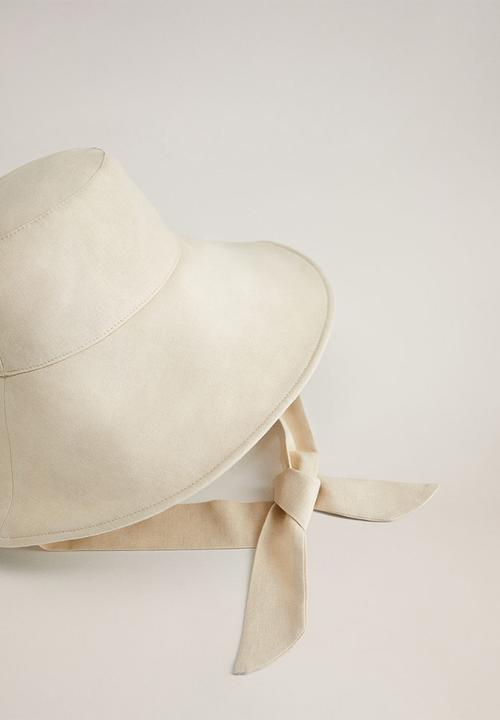 MANGO - Cotton hat - light beige
