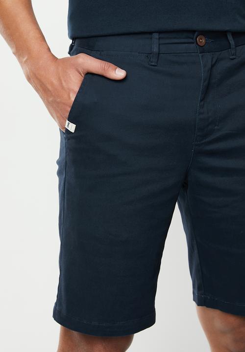 JEEP - Chino stretch twill short - navy 