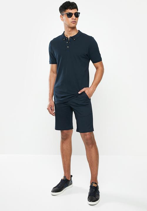 JEEP - Chino stretch twill short - navy 