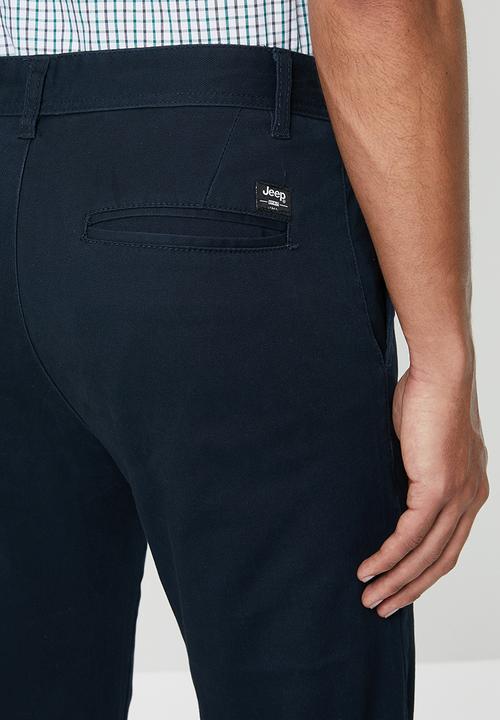 JEEP - Stretch twill chino pants - navy