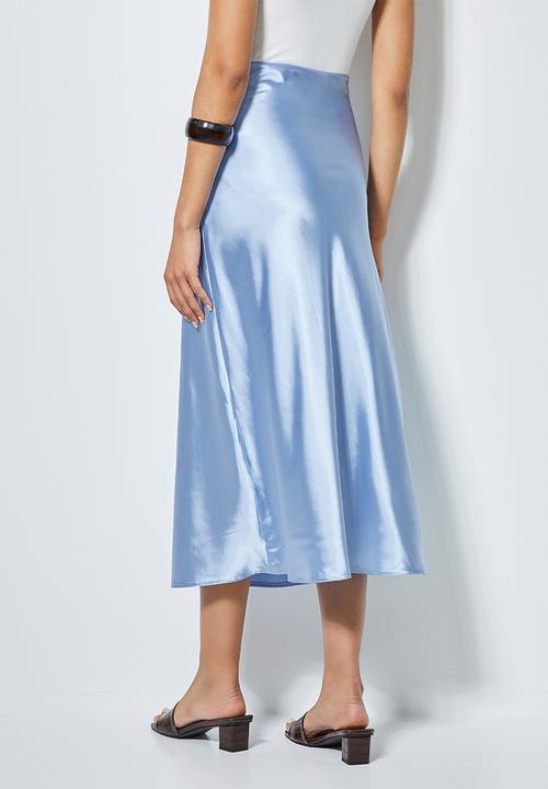 Superbalist - Long midi slip skirt - sky blue