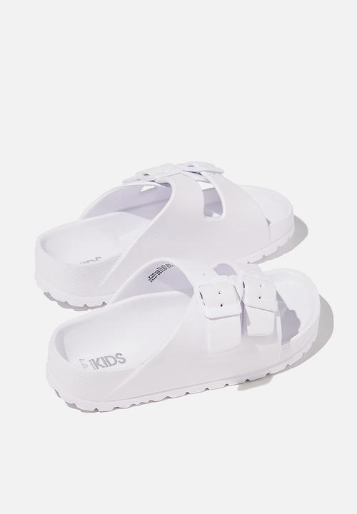 Cotton On - Twin strap slide - matte white