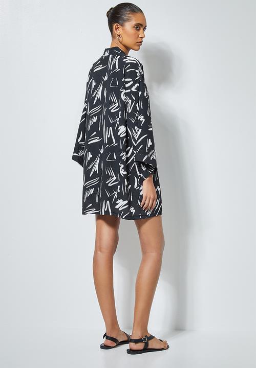 Superbalist - Short shacket - black & white 