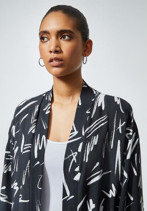 Superbalist - Short shacket - black & white 