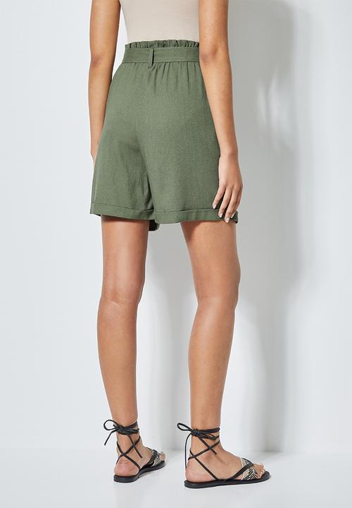 Superbalist - Paperbag shorts - olive