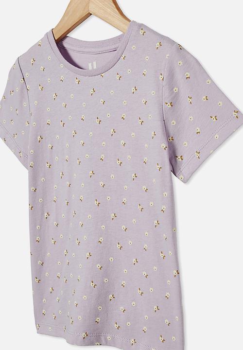 Cotton On - Penelope short sleeve tee - vintage lilac &  ditsy floral
