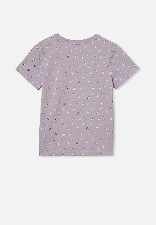 Cotton On - Penelope short sleeve tee - vintage lilac &  ditsy floral