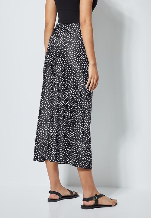 Superbalist - Long midi slip skirt - black & white
