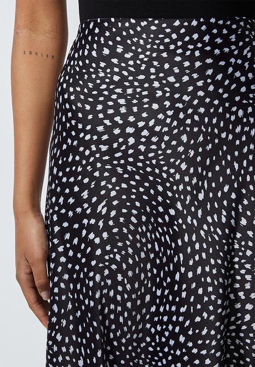 Superbalist - Long midi slip skirt - black & white