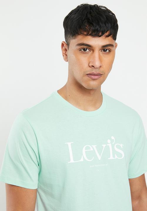 Levi’s® - Short sleeve graphic brand 75 T-shirt - light blue 