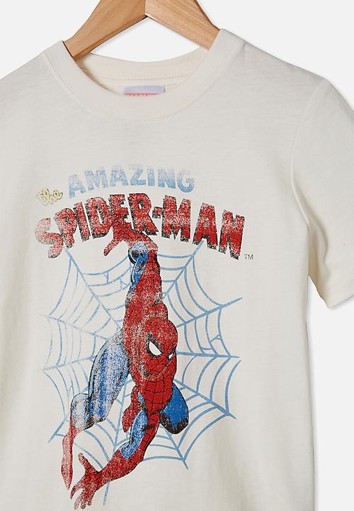 Cotton On - Co-lab short sleeve tee - Spiderman retro white 