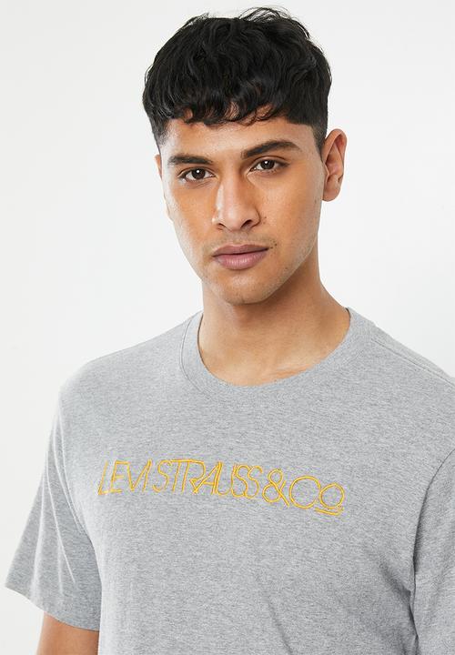 Levi’s® - Short sleeve relaxed fit linear logo tee - grey