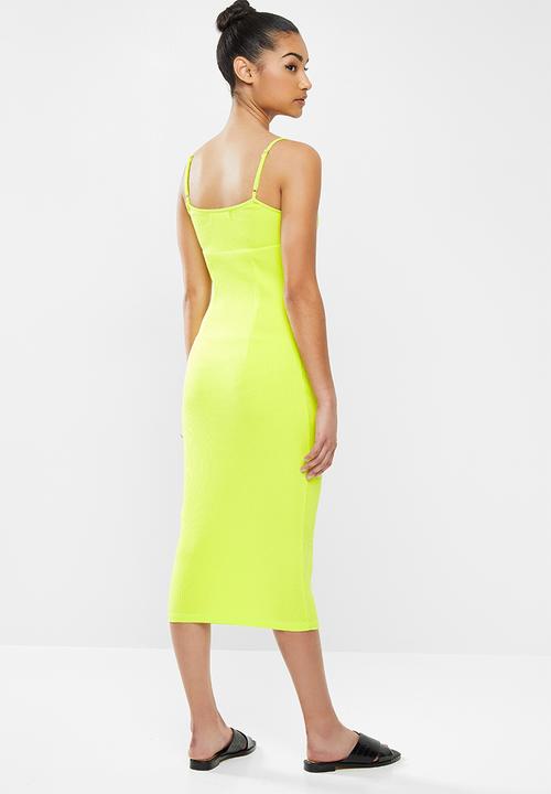 Glamorous - Petite midi bodycon - lime