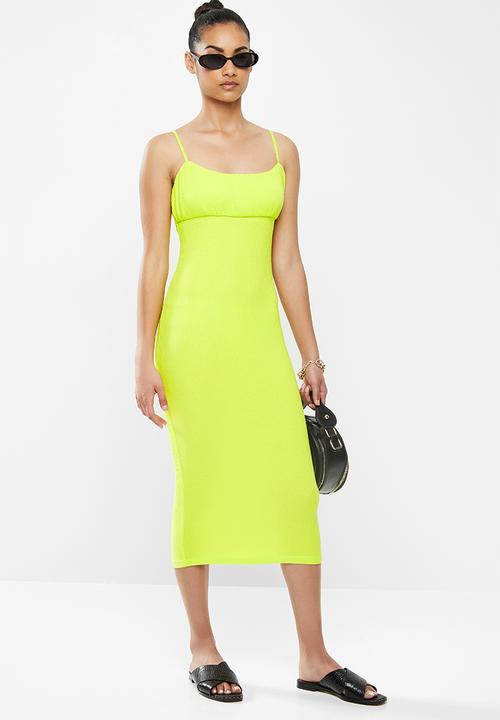Glamorous - Petite midi bodycon - lime