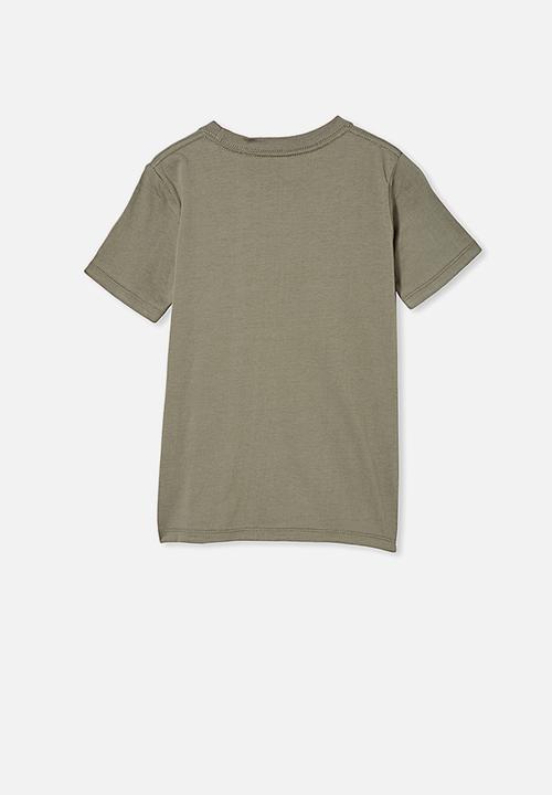 Cotton On - Max skater short sleeve tee - silver sage & freedom cycle