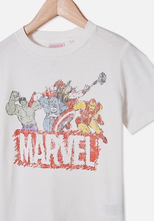 Cotton On - Co-lab short sleeve tee - Marvel retro white