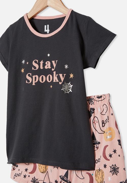 Cotton On - Harpa short sleeve pj set - phantom