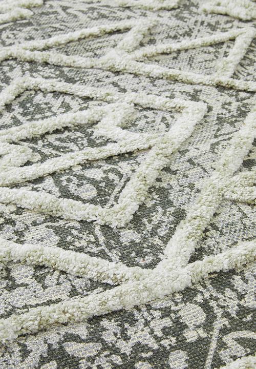 Sixth Floor - Lila cotton tufted rug - sage green