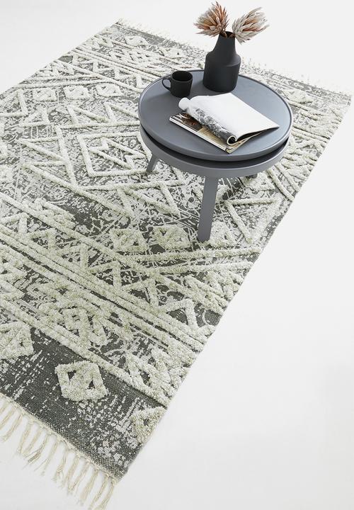 Sixth Floor - Lila cotton tufted rug - sage green