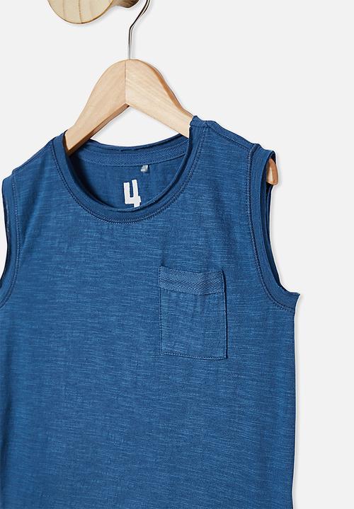 Cotton On - Oli textured tank - petty blue