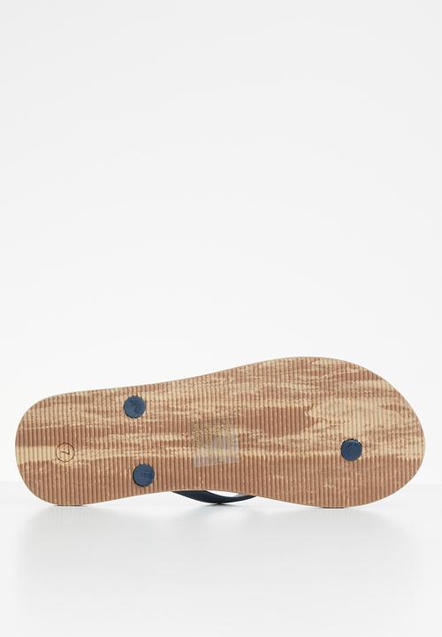 POLO - Kayla stripe flip flop - navy