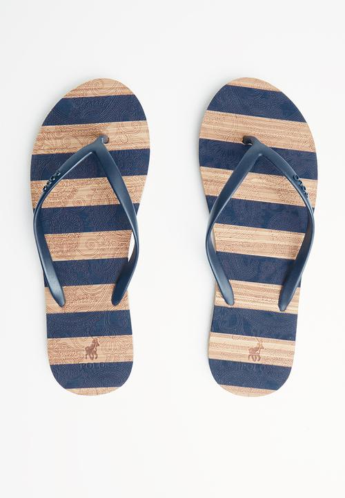 POLO - Kayla stripe flip flop - navy