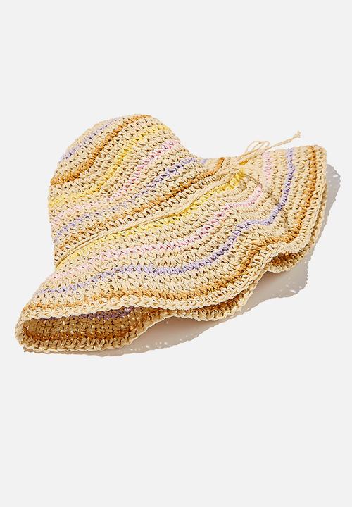Cotton On - Floppy hat - crochet stripe