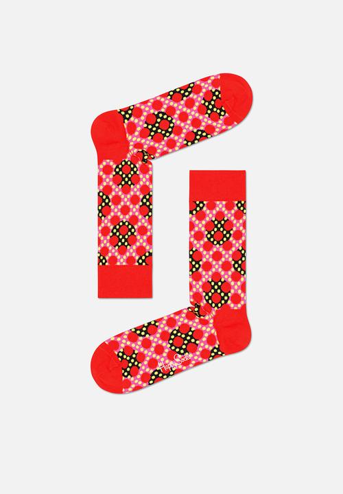 Happy Socks - 3 Pack abstract print socks gift set - pink