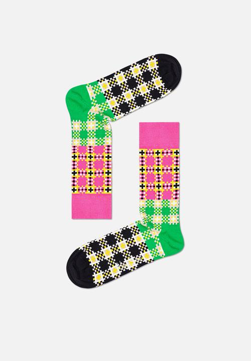 Happy Socks - 3 Pack abstract print socks gift set - pink
