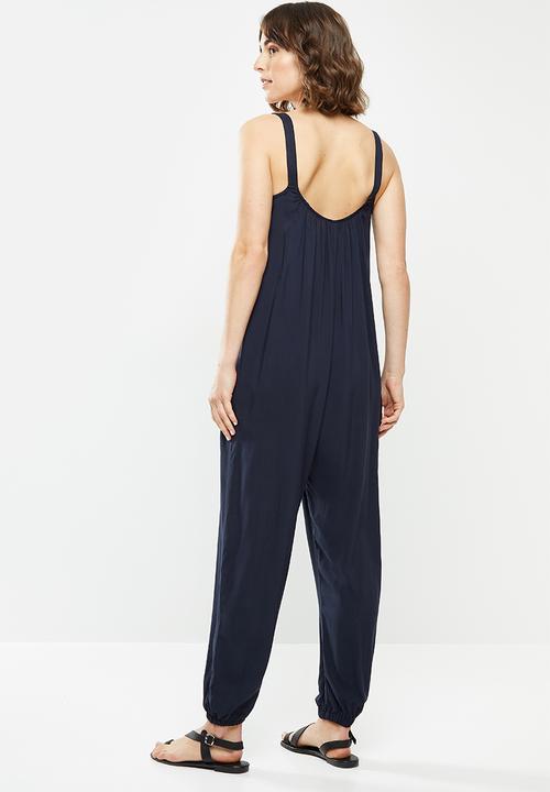 edit - Oversized woven jumpsuit - navy