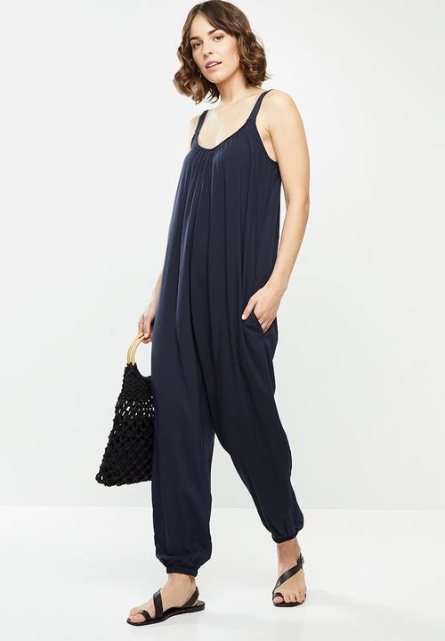 edit - Oversized woven jumpsuit - navy
